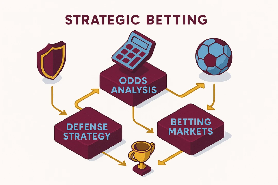 Tactical football formation diagram illustrating Burnley FC defensive playing style with player positioning and strategic zones in Championship matches