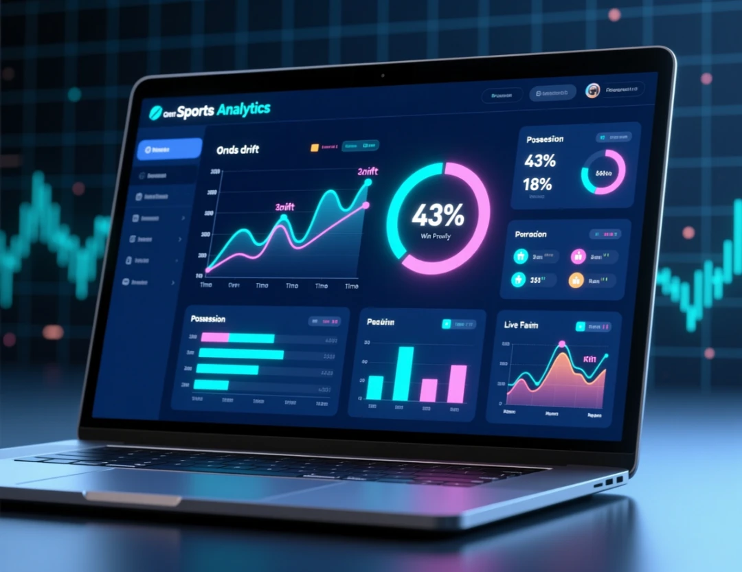 Live betting analytics dashboard displaying Burnley match statistics, odds movements, and win probability data
