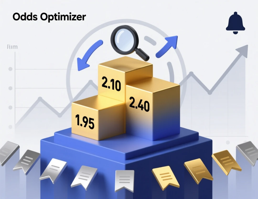 Odds optimization showing comparison of betting odds across multiple bookmakers