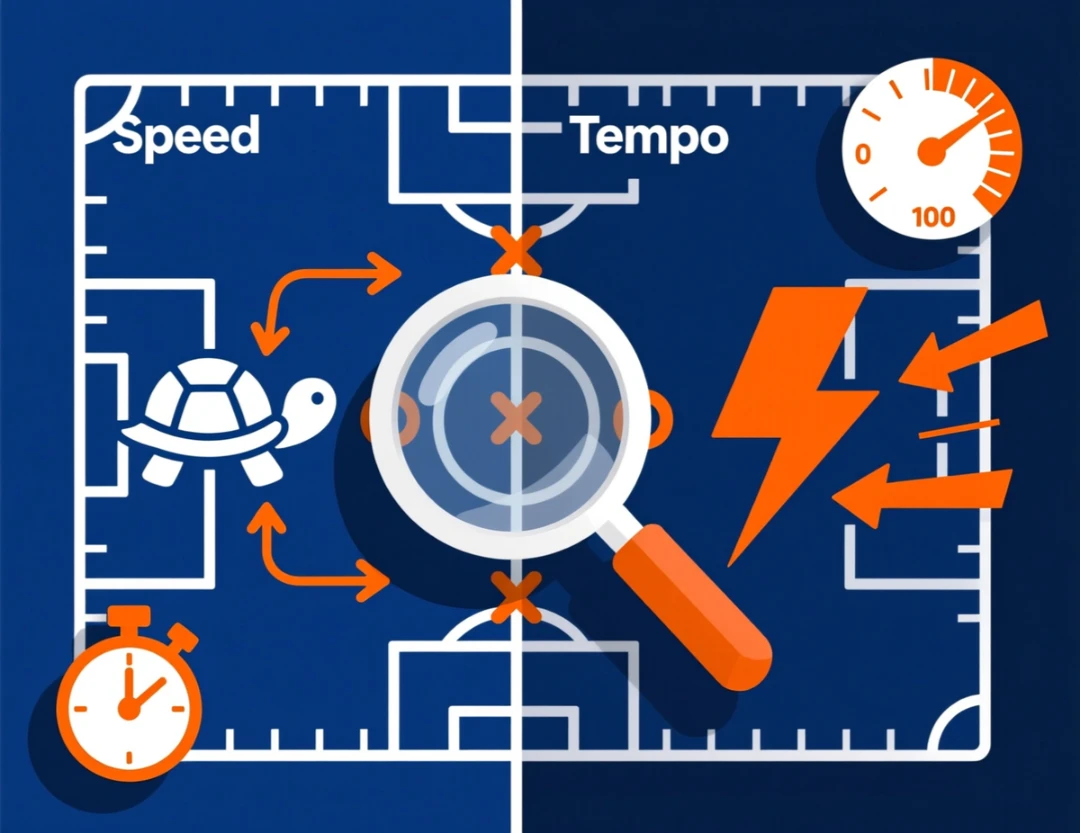 Opponent profiling analysis showing slow tempo versus fast tempo attacking styles